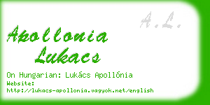 apollonia lukacs business card