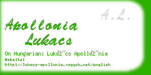 apollonia lukacs business card